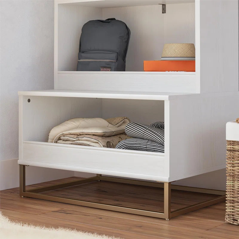 Kids Toy Storage Unit: 27.19'' Wide Charlie Multi-use Organiser & Bookcase with Worktop & Shelves