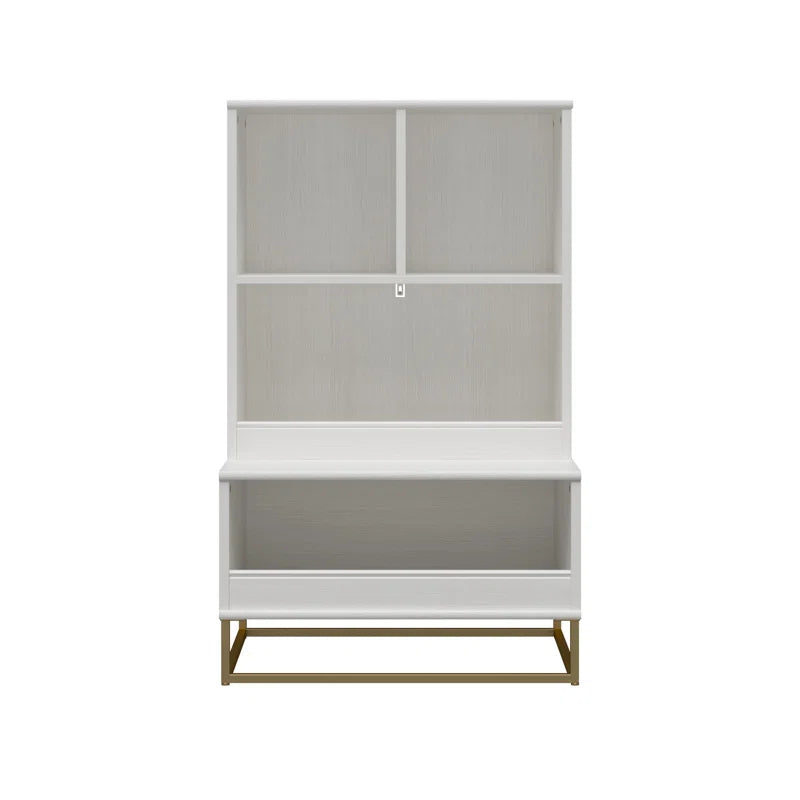 Kids Toy Storage Unit: 27.19'' Wide Charlie Multi-use Organiser & Bookcase with Worktop & Shelves
