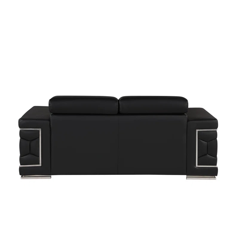 Luxury Sofa Sets: 3-Piece Italian-Inspired Genuine Leather Living Room Set