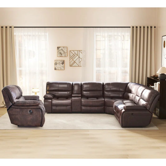7 Seater Sofa Set: 4-Piece Power Recliner Living Room Set