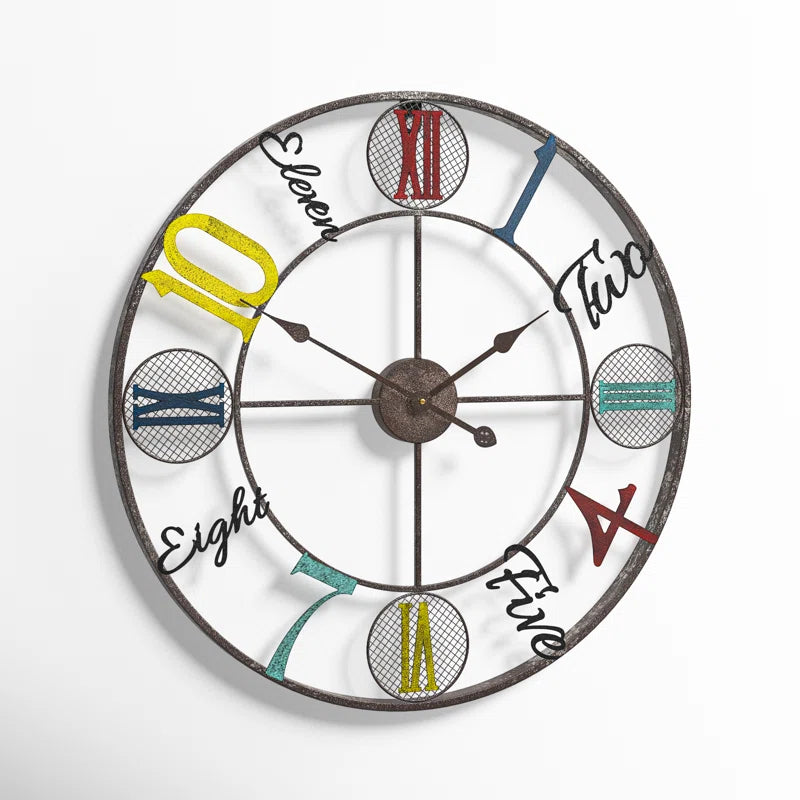 Clock: Home Decor Metal Wall Clock