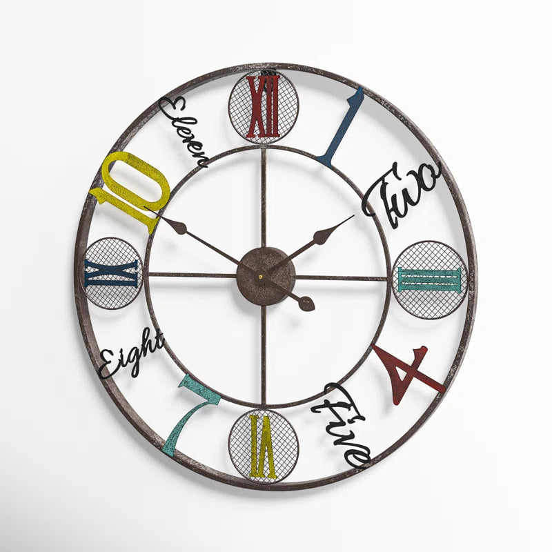 Clock: Home Decor Metal Wall Clock