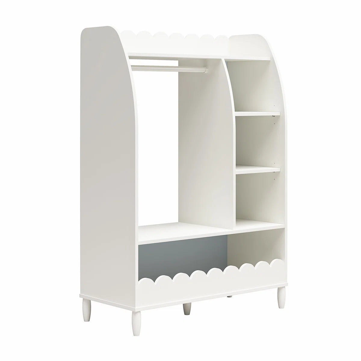 Kids Toy Storage Unit – Max & Finn Cloud Dress-Up Organiser with Shelves & Garment Rack
