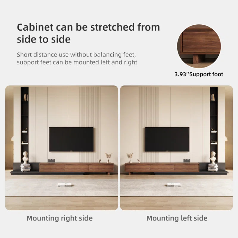 tv panel: Adjustable TV Stand for 79"–130" Entertainment Spaces