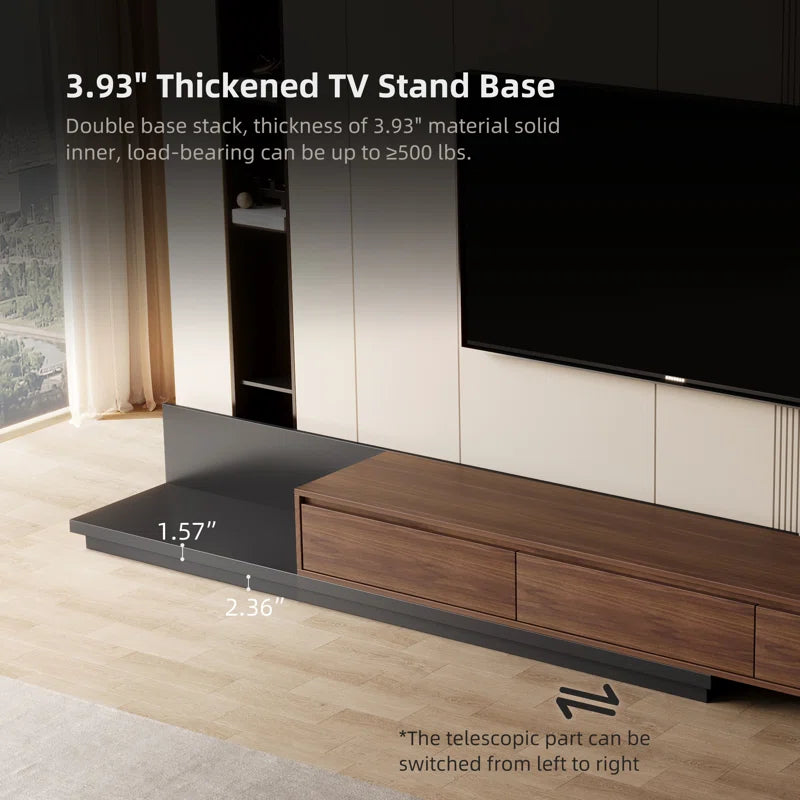 tv panel: Adjustable TV Stand for 79"–130" Entertainment Spaces
