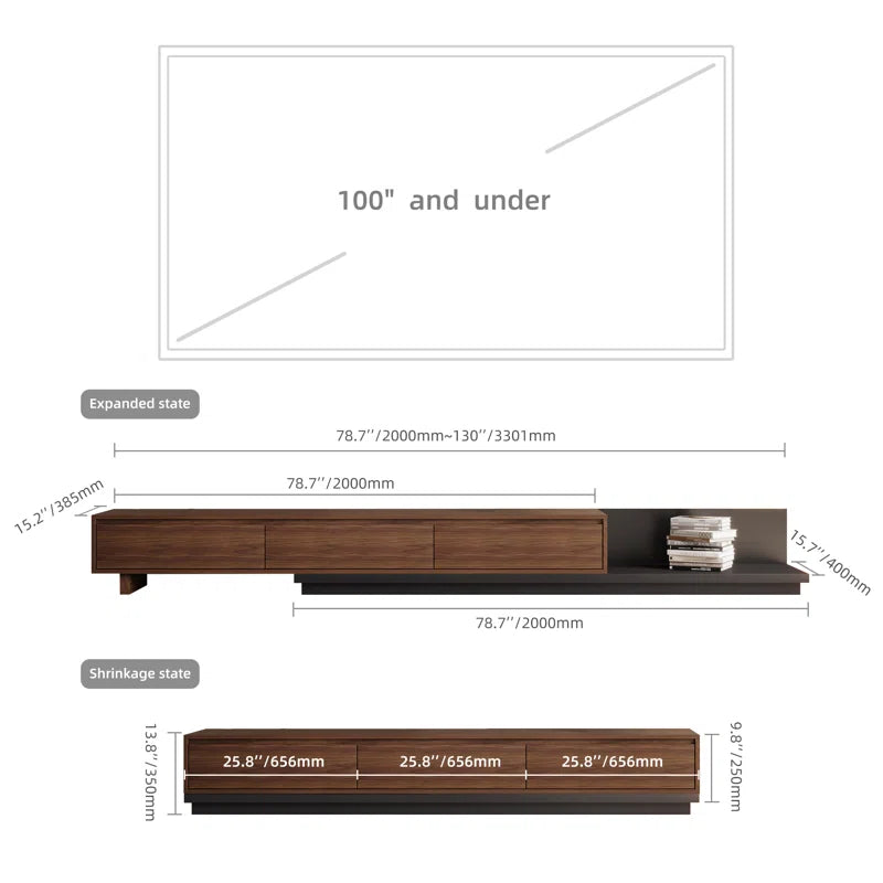 tv panel: Adjustable TV Stand for 79"–130" Entertainment Spaces