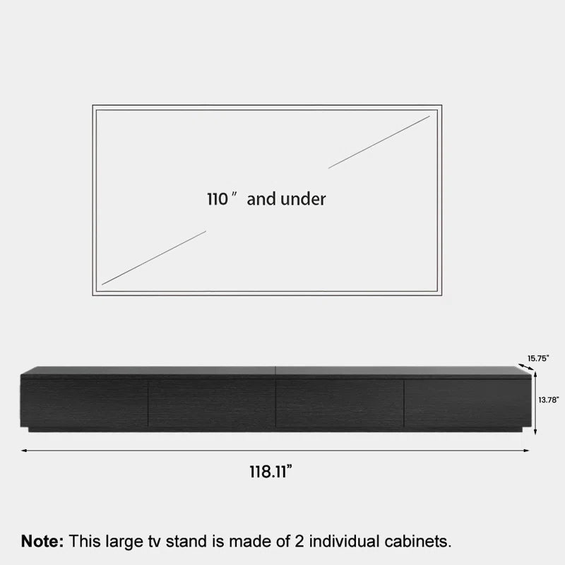 tv panel: Modern Wood TV Stand with 4 Spacious Storage Drawers