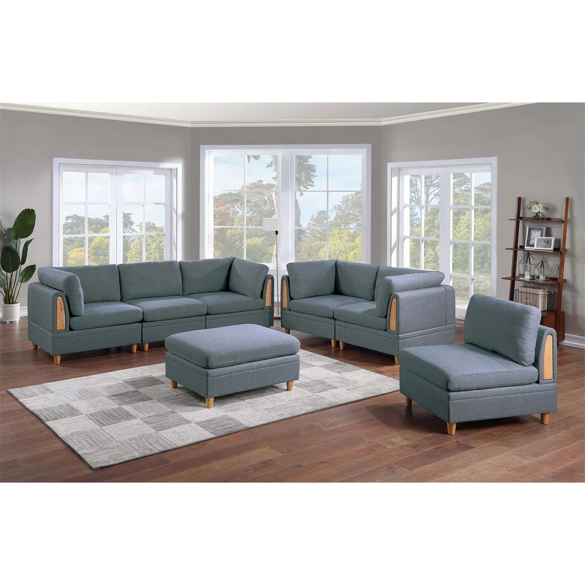 7 Seater Sofa Set: 7Pc Sectional for Modern Sofa Set