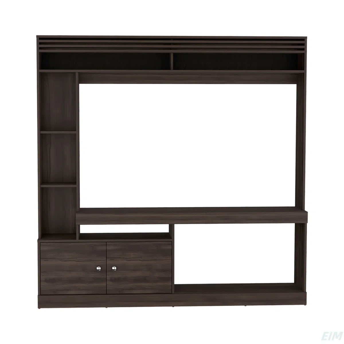 tv panel: 71" Freestanding Entertainment Center with 8 Shelves, tv panel, Cabinet, and Bookcase