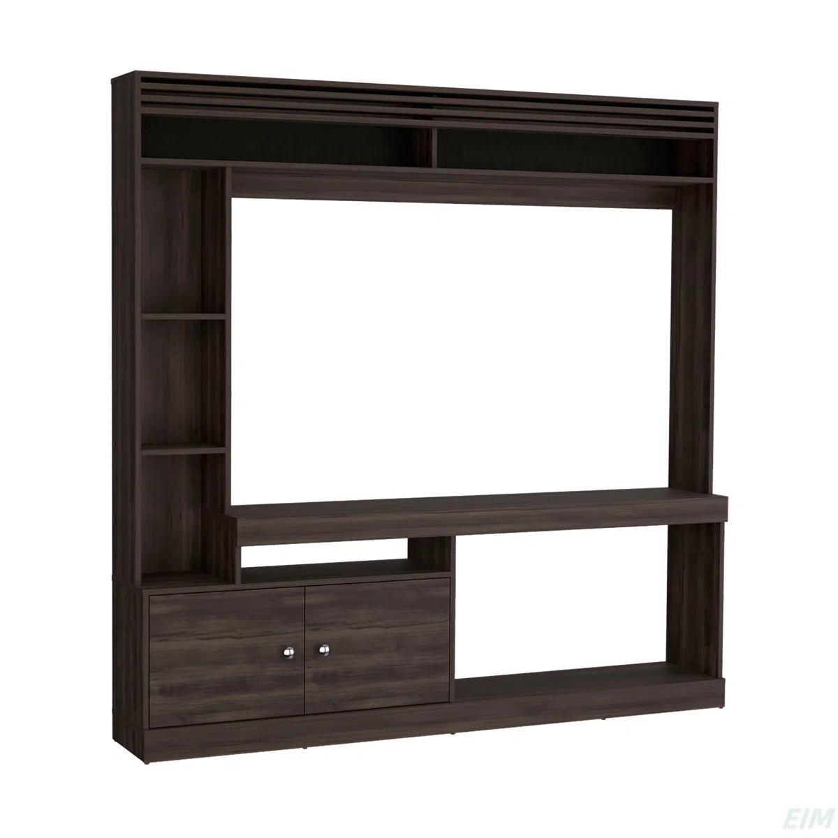 tv panel: 71" Freestanding Entertainment Center with 8 Shelves, tv panel, Cabinet, and Bookcase