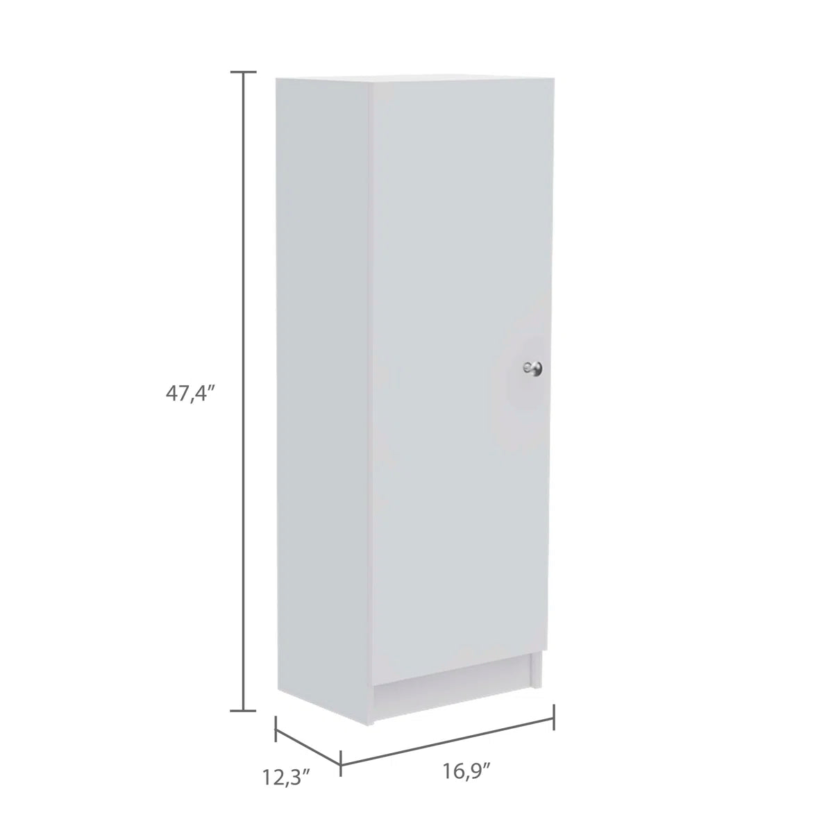 Microwave Stands: Della 60" White Tabletop Kitchen Pantry Cabinet for Open and Closed Storage