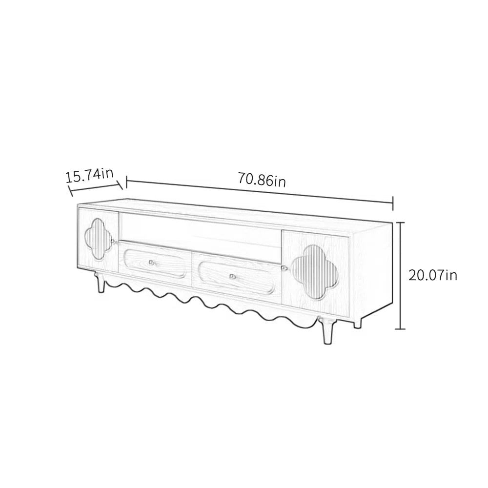 tv panel: Solid Wood TV Cabinet with Modern Design and Elegant, Eye-Catching Color Contrast