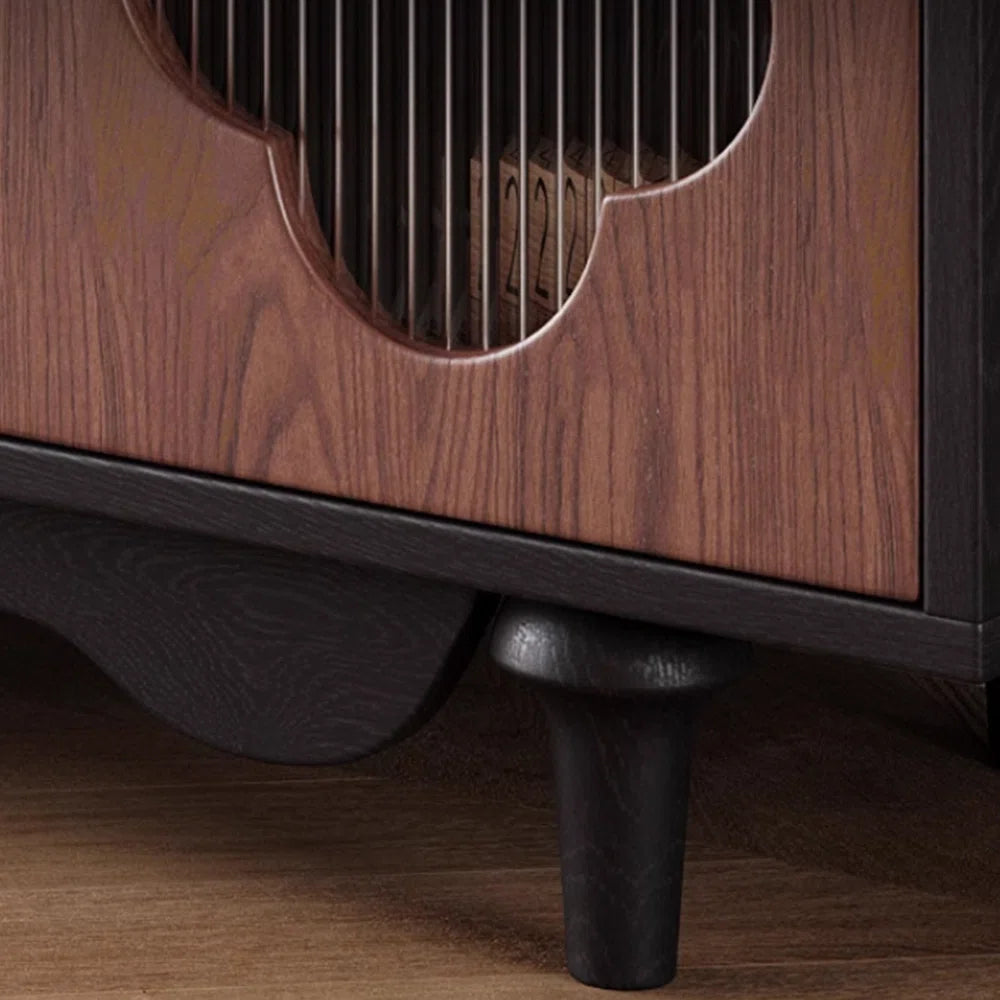 tv panel: Solid Wood TV Cabinet with Modern Design and Elegant, Eye-Catching Color Contrast