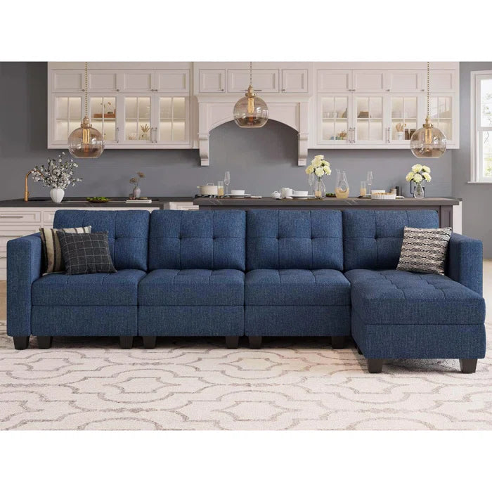 7 Seater Sofa Set: 116.6'' W-Shaped Modular Sectional Couch