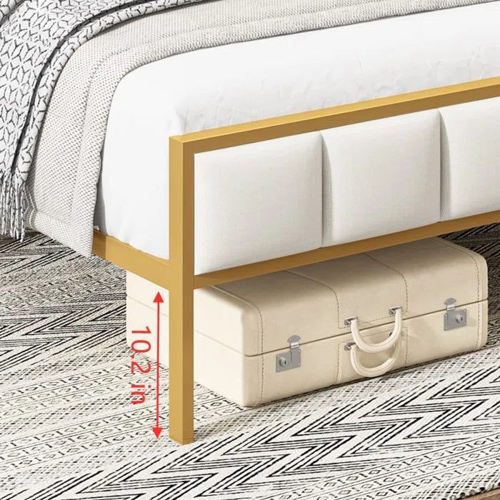 Divan Bed: Corringham Platform Bed Frame with Design Headboard