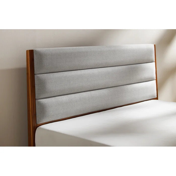Divan Bed: Horey Solid Wood and Upholstered Platform Bed
