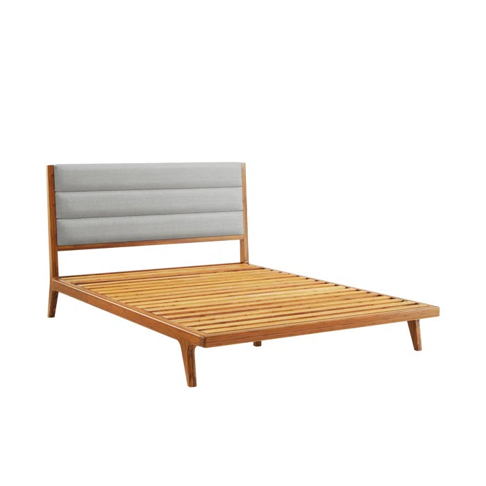 Divan Bed: Horey Solid Wood and Upholstered Platform Bed