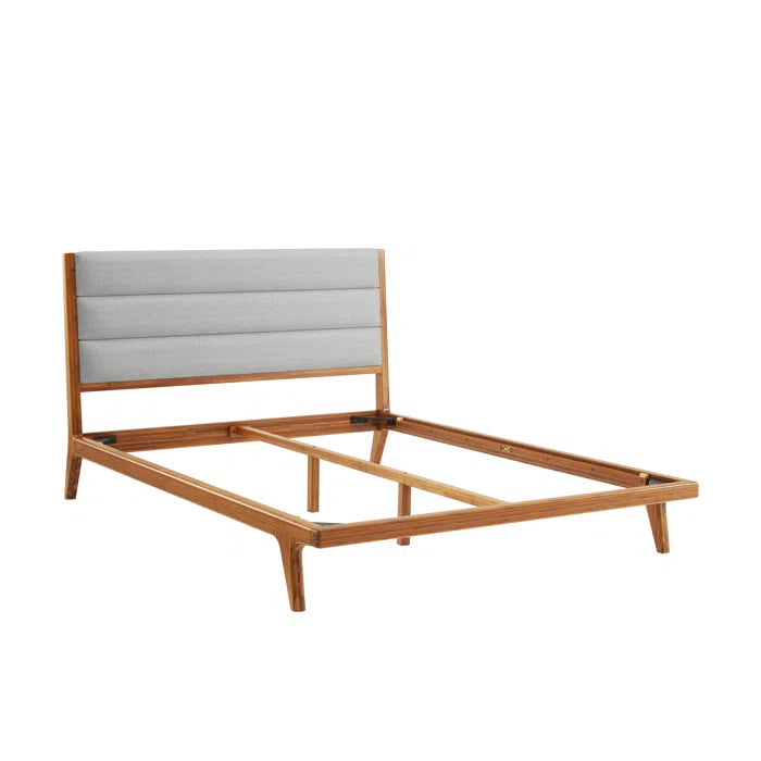Divan Bed: Horey Solid Wood and Upholstered Platform Bed