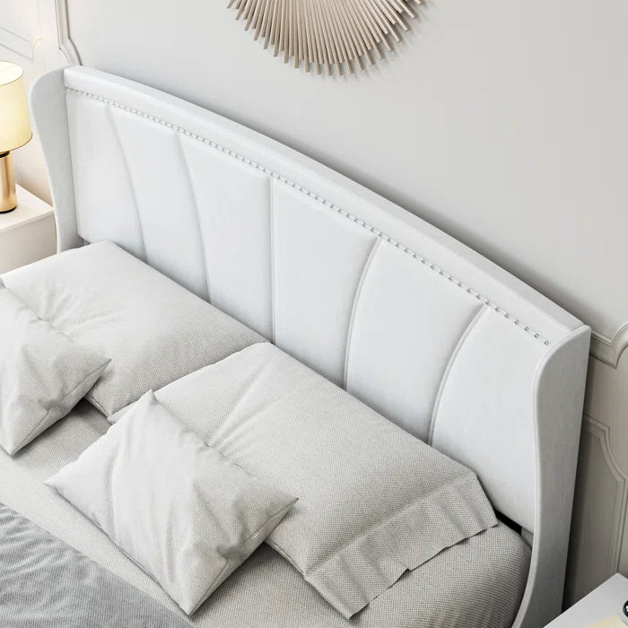 Divan Bed: Kohan Platform Bed Frame with Wingback Headboard