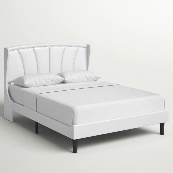 Divan Bed: Kohan Platform Bed Frame with Wingback Headboard