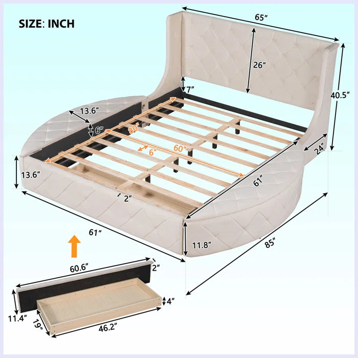 Divan Bed: Londonderry Upholstered Bed