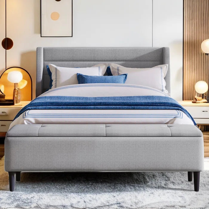 Divan Bed: Zundus Upholstered Storage Bed