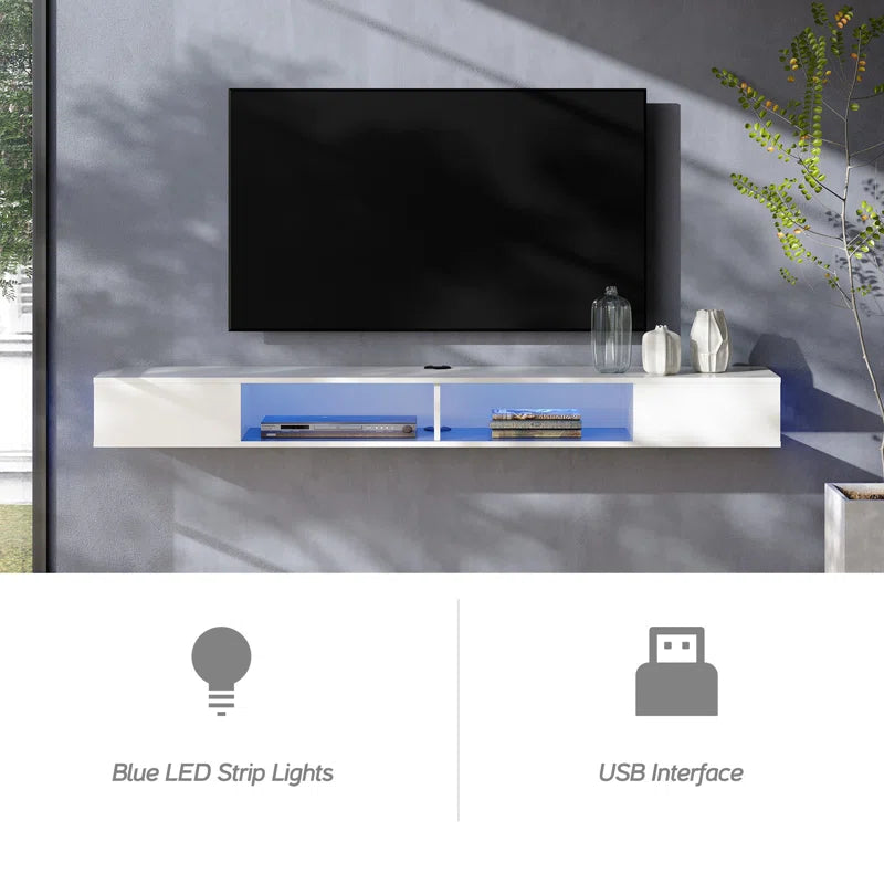 tv panel: Floating Entertainment Center for 75" TVs with Storage
