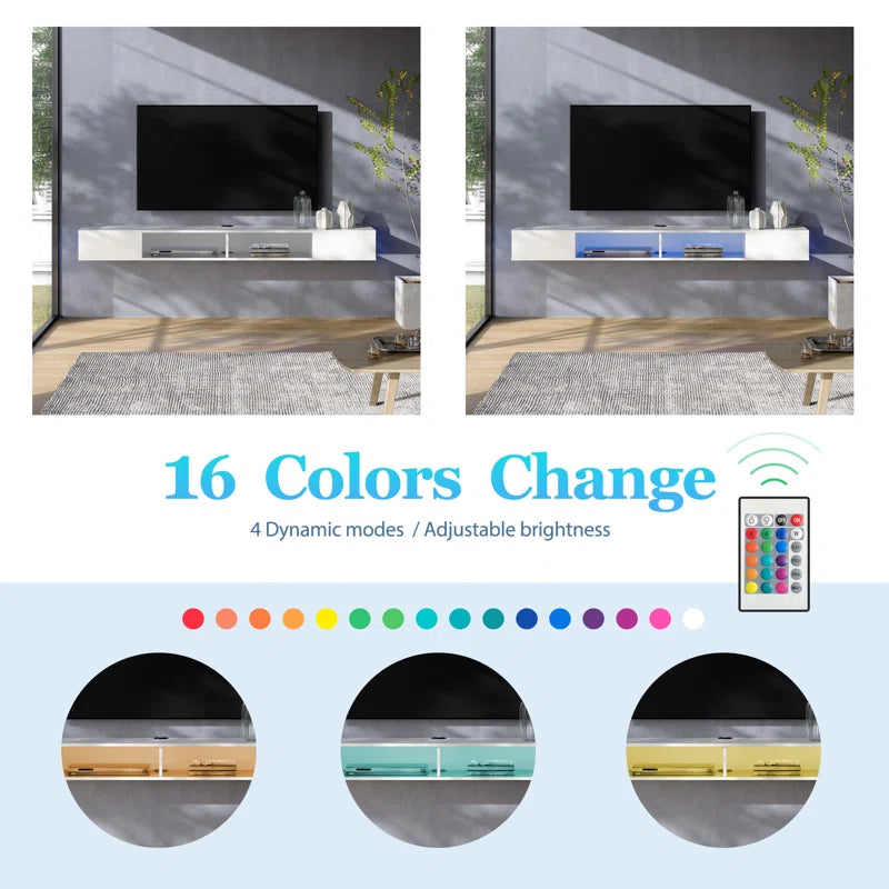 tv panel: Floating Entertainment Center for 75" TVs with Storage