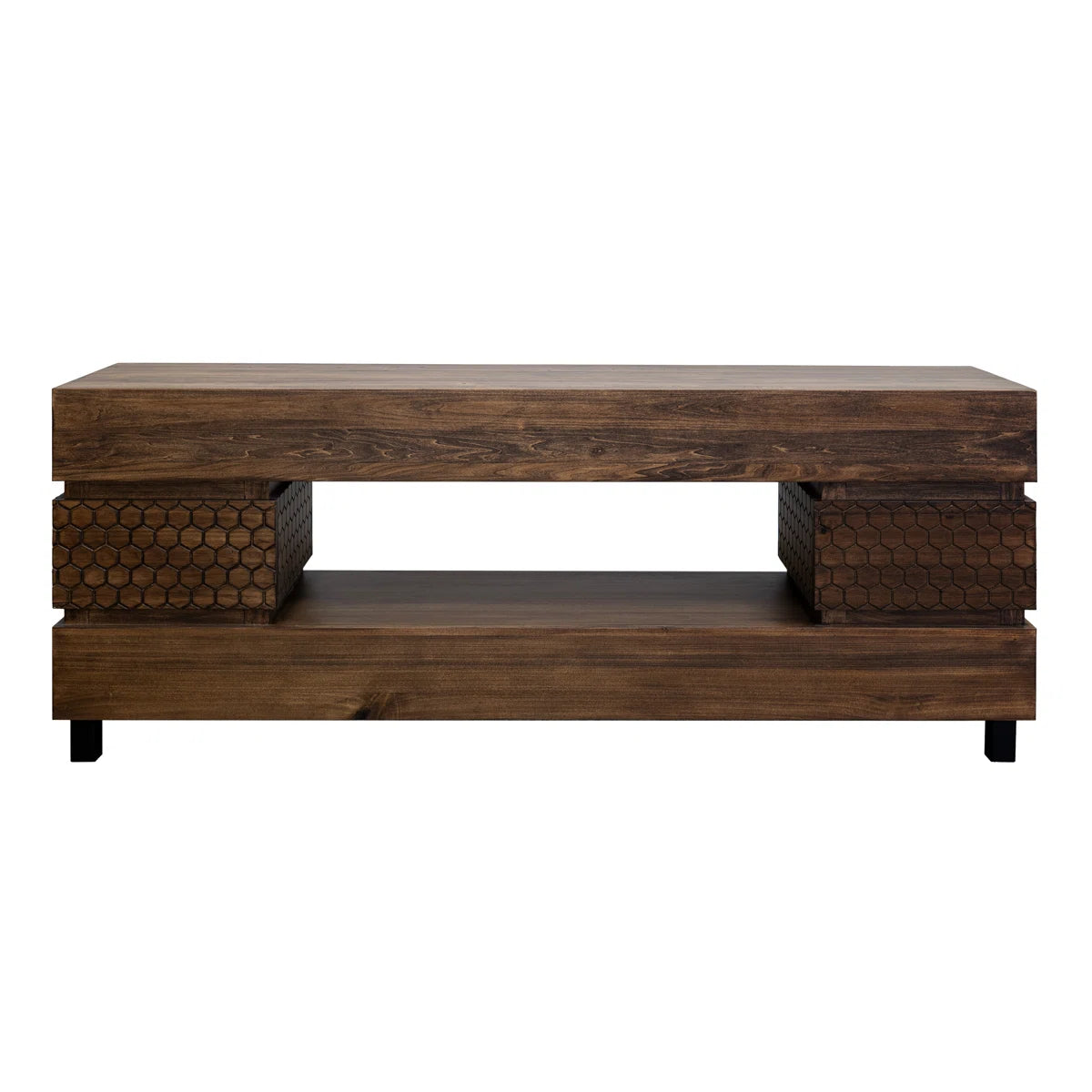tv panel: Modern tv panel with 2 Drawers and Open Shelf Storage