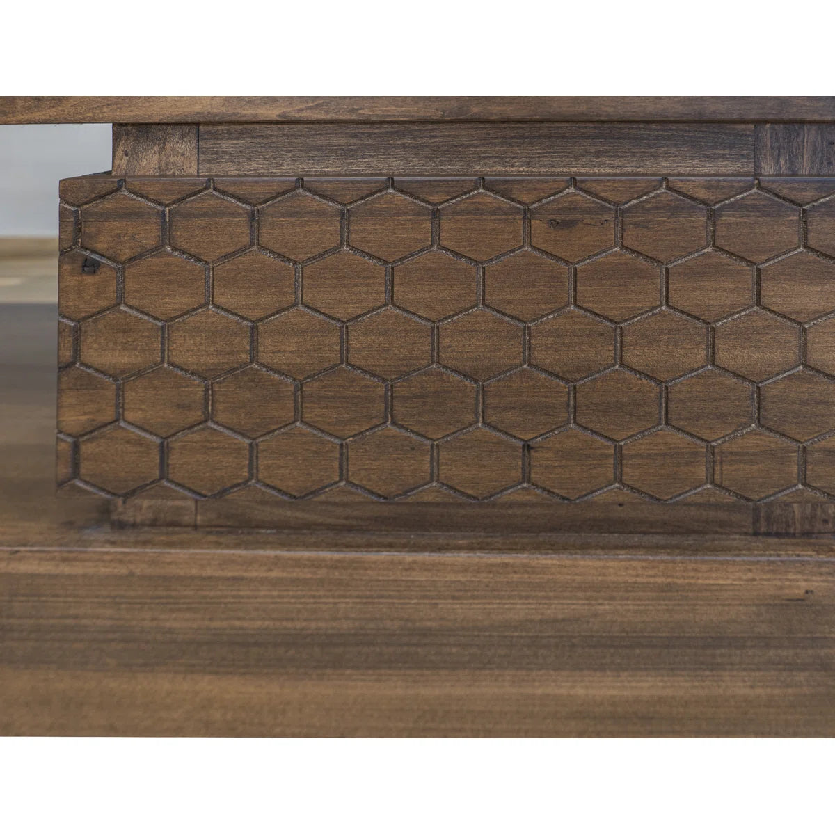 tv panel: Modern tv panel with 2 Drawers and Open Shelf Storage