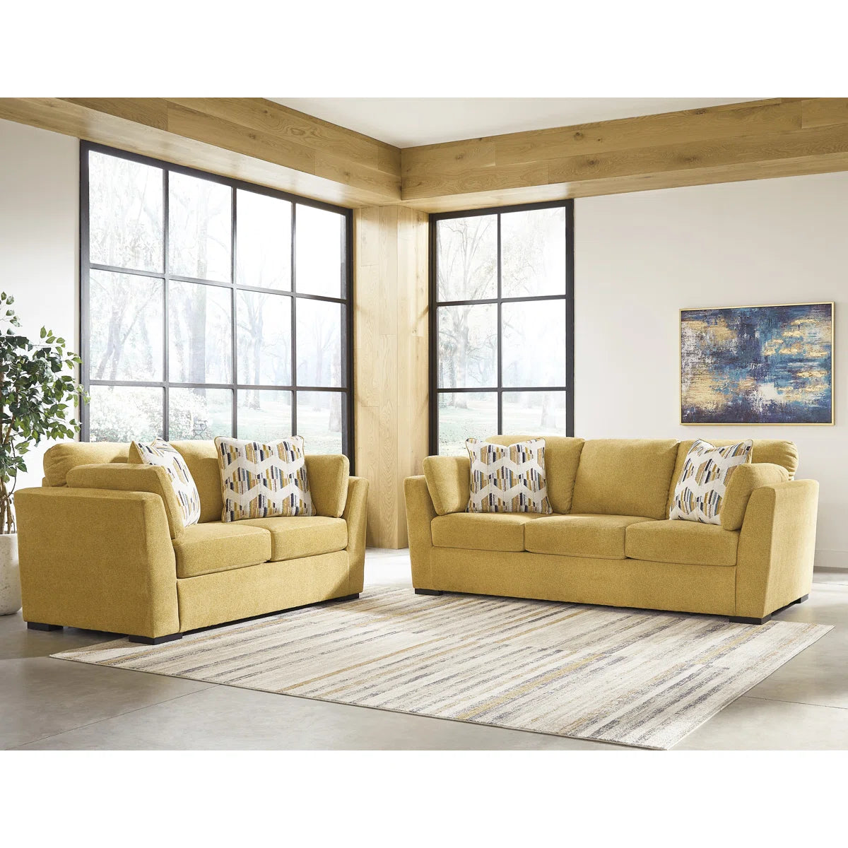 7 Seater Sofa Set: 2-Piece Living Room Sectional Sofa Set