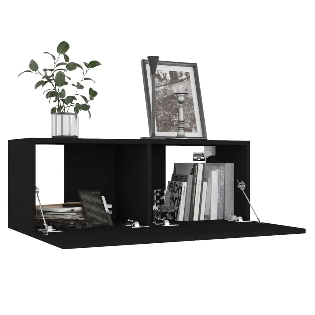 tv panel: 40" Modern Floating Solid Wood tv panel with Storage