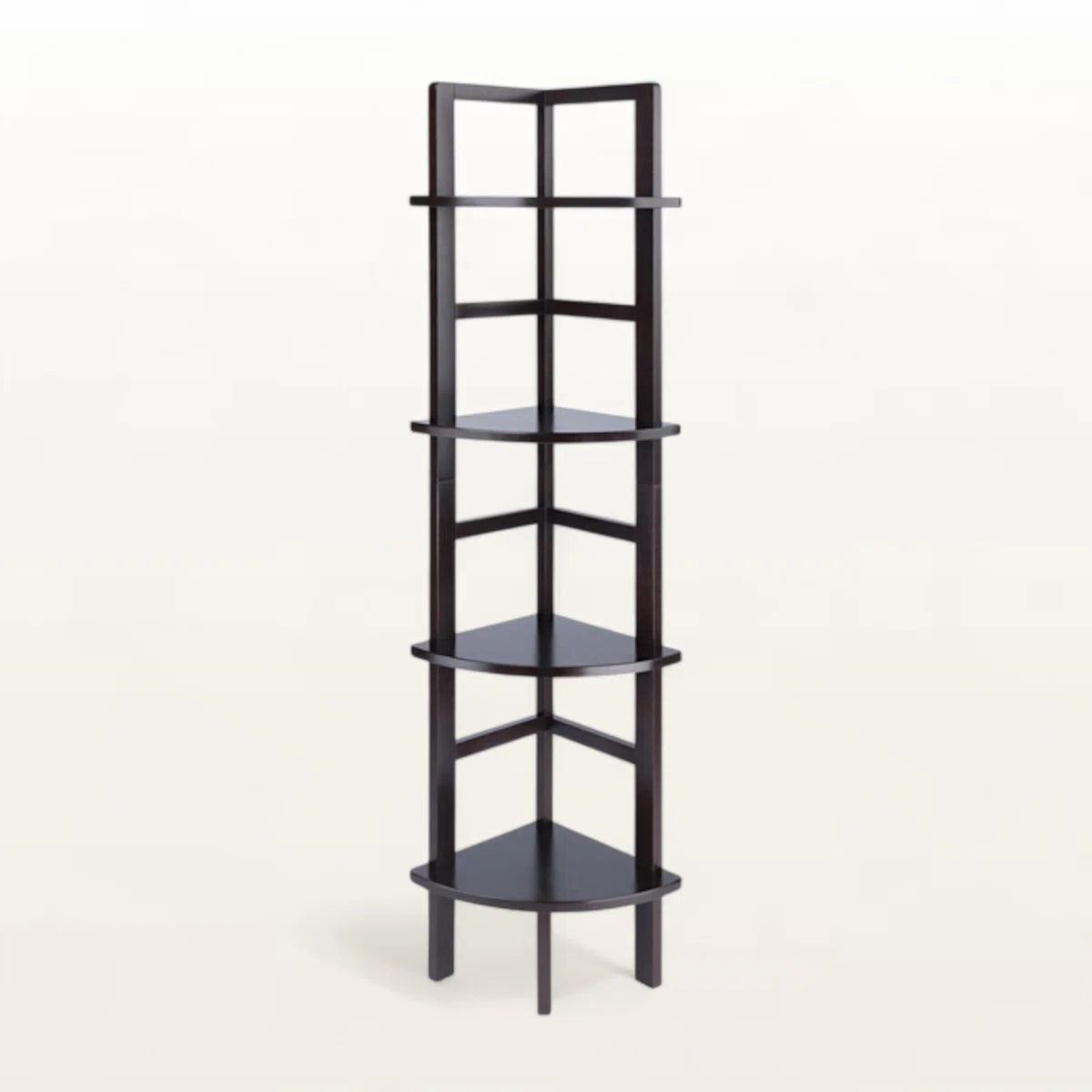 Kitchen Racks: Modern Open-Back Multi-Tier Kitchen Storage Shelf with Curved Edges