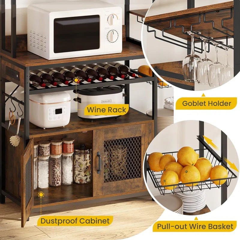 Kitchen Racks: 47.2'' Metal Baker's Rack with Microwave Compatibility