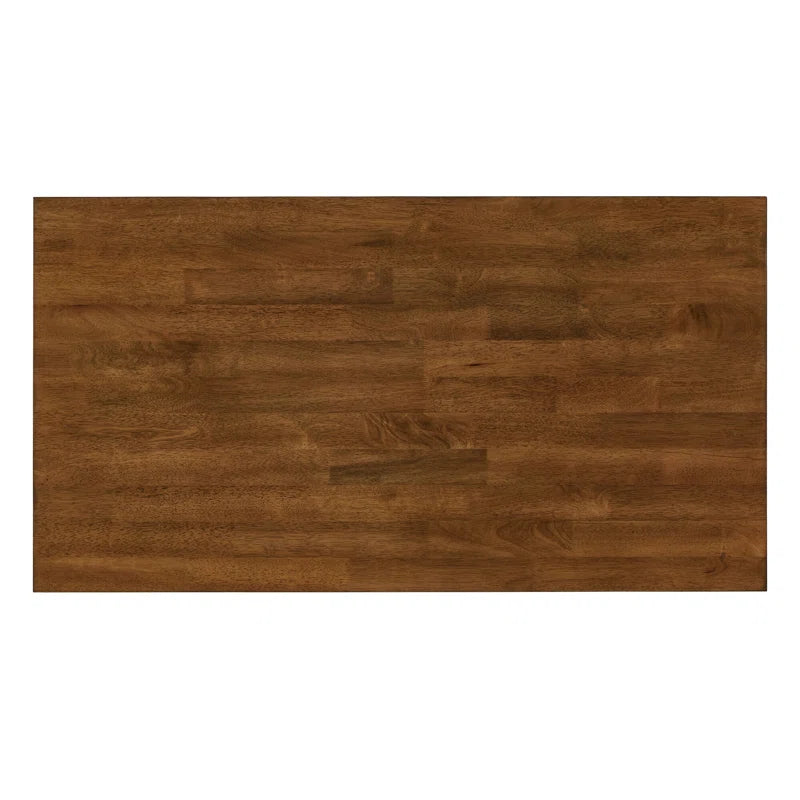 Kitchen Island Table: Solid Rubberwood Prep Table with Open Shelves