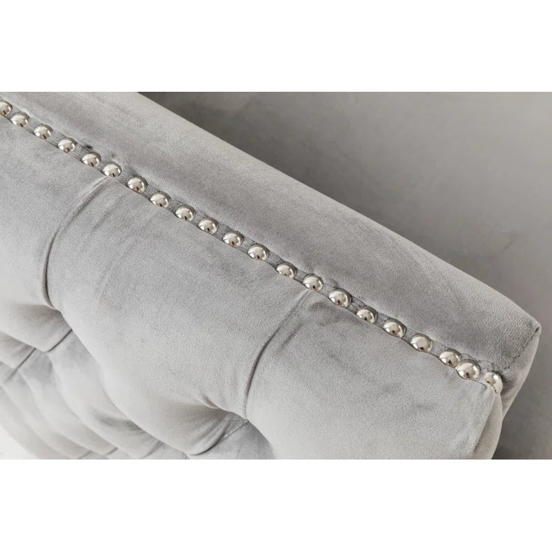 Luxury Sofa Sets: 3-Piece Velvet Mid-Century Living Room Set with Toss Pillows and Chrome Legs