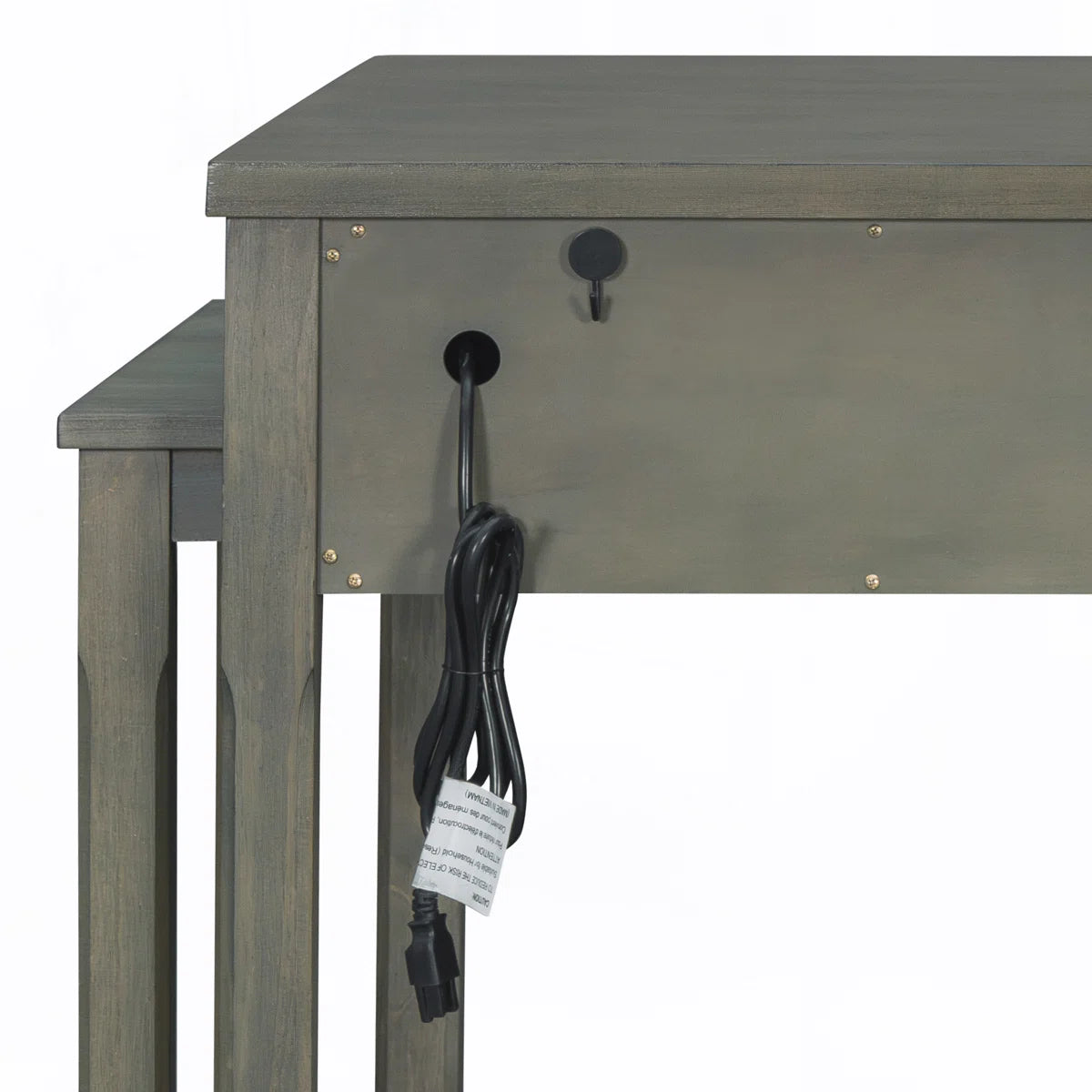 Kitchen Island Table with Expandable Countertop, Power Outlets & Storage – Retro Style for Modern Homes