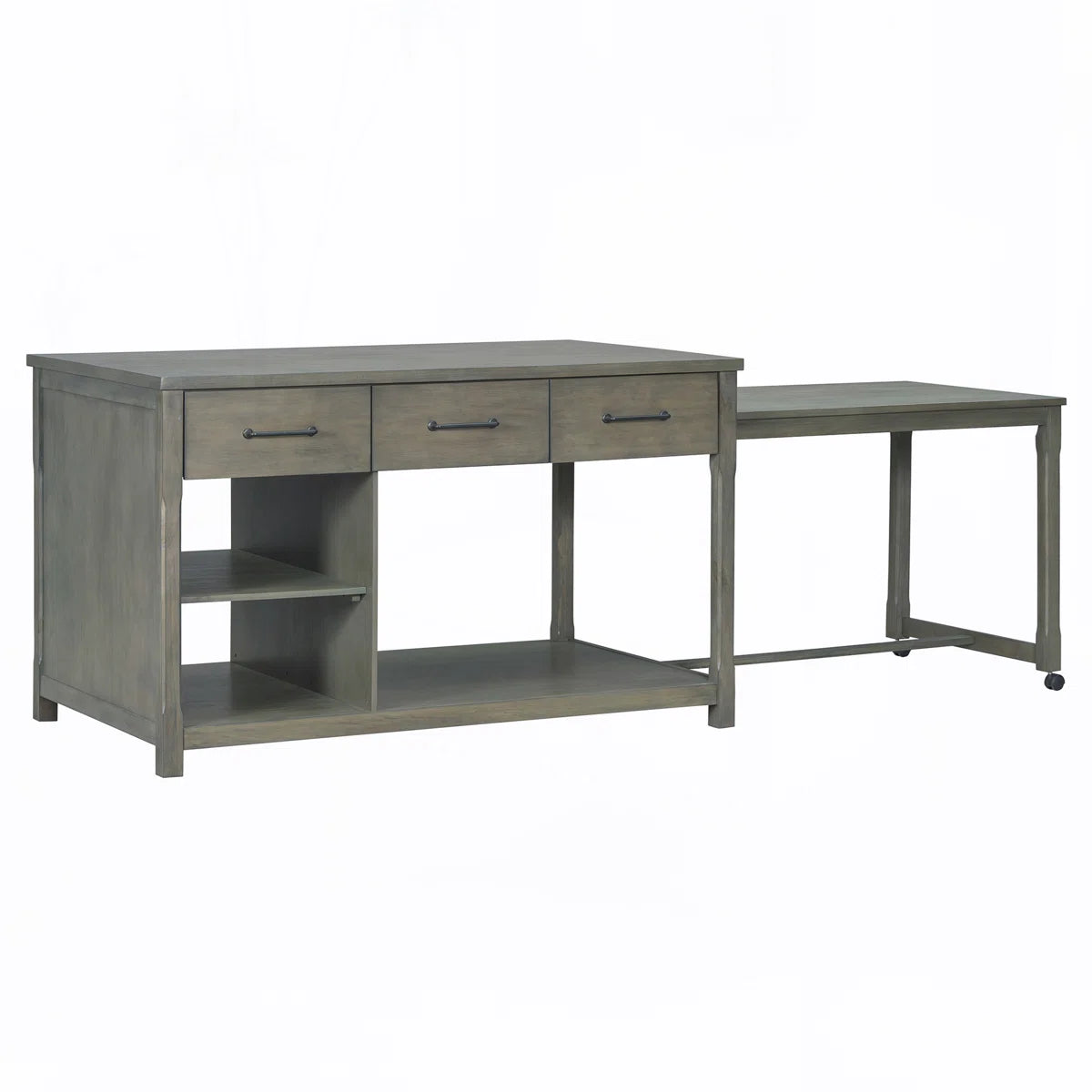 Kitchen Island Table with Expandable Countertop, Power Outlets & Storage – Retro Style for Modern Homes