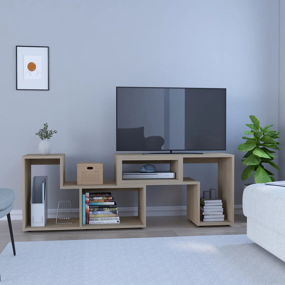 tv panel: Extendable TV Panel for Living Room, Modern Wall Unit with Adjustable Width