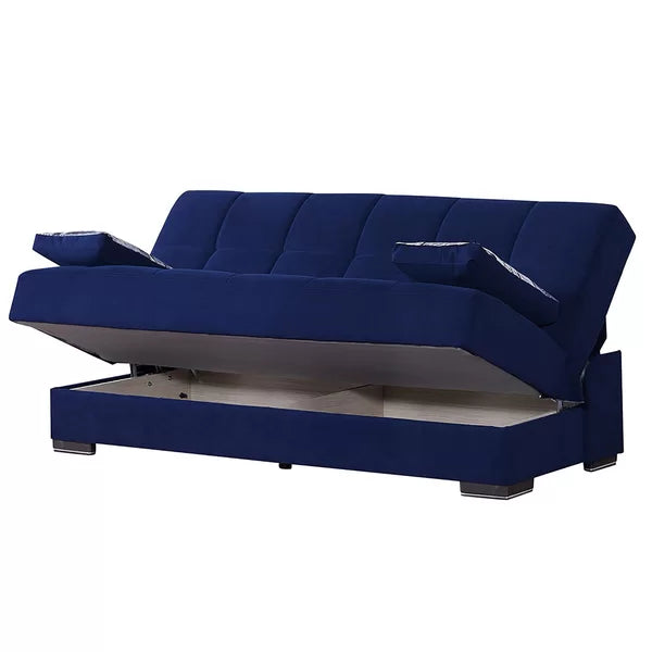 3 Seater Sofa: Soho 74 in. Fabric 3-Seater Twin 3-in-1 Sleeper Sofa Bed with Storage