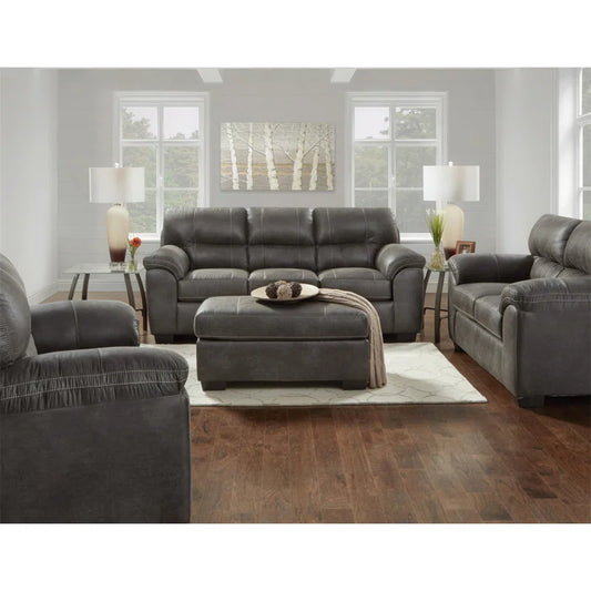 Luxury Sofa Sets: Farlend 4-Piece Ash Brown Fabric Sofa Set with Pillow-Top Arms