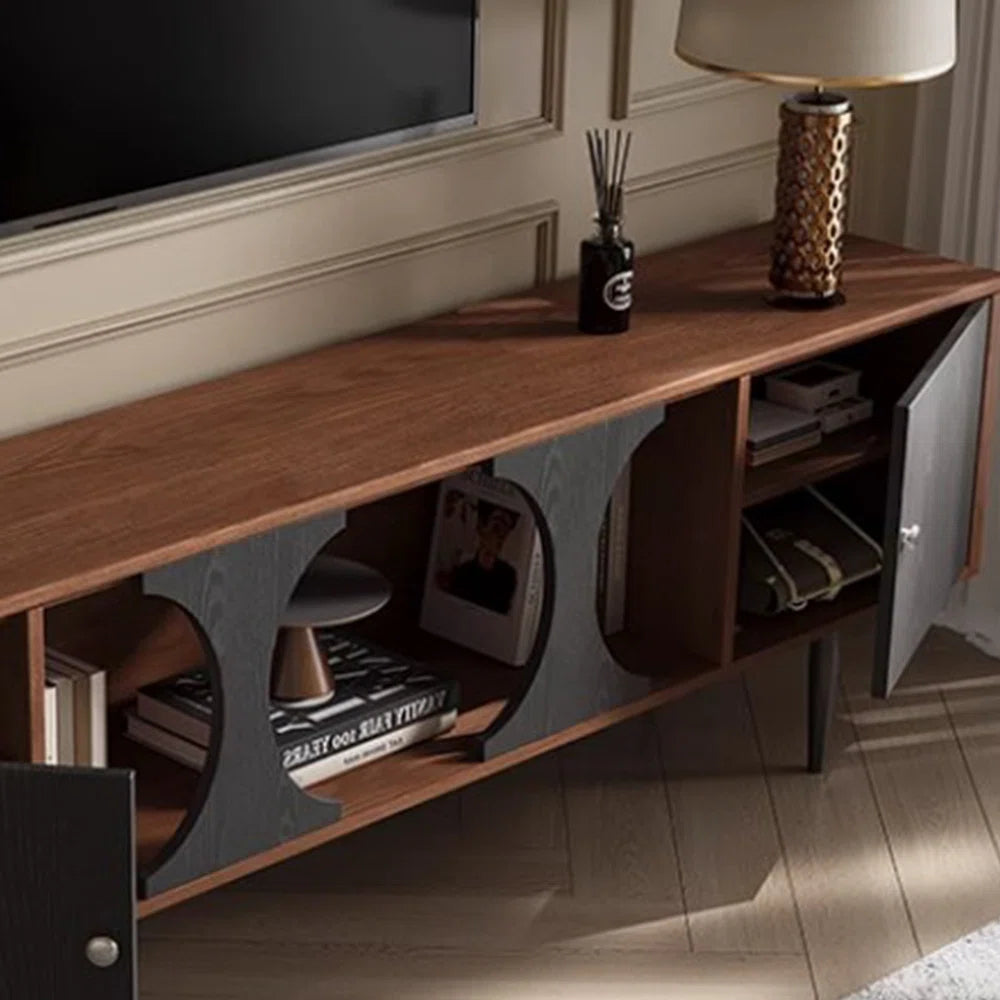 tv panel: French Style Solid Wood TV Cabinet with Elegant Carved Design Details