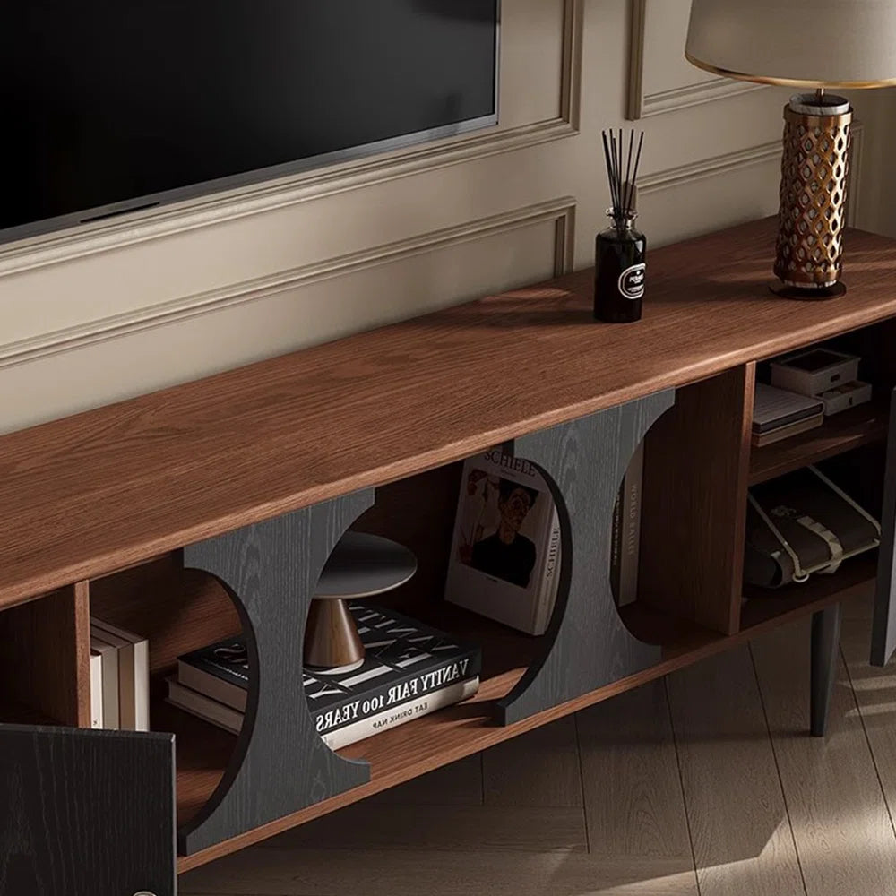 tv panel: French Style Solid Wood TV Cabinet with Elegant Carved Design Details