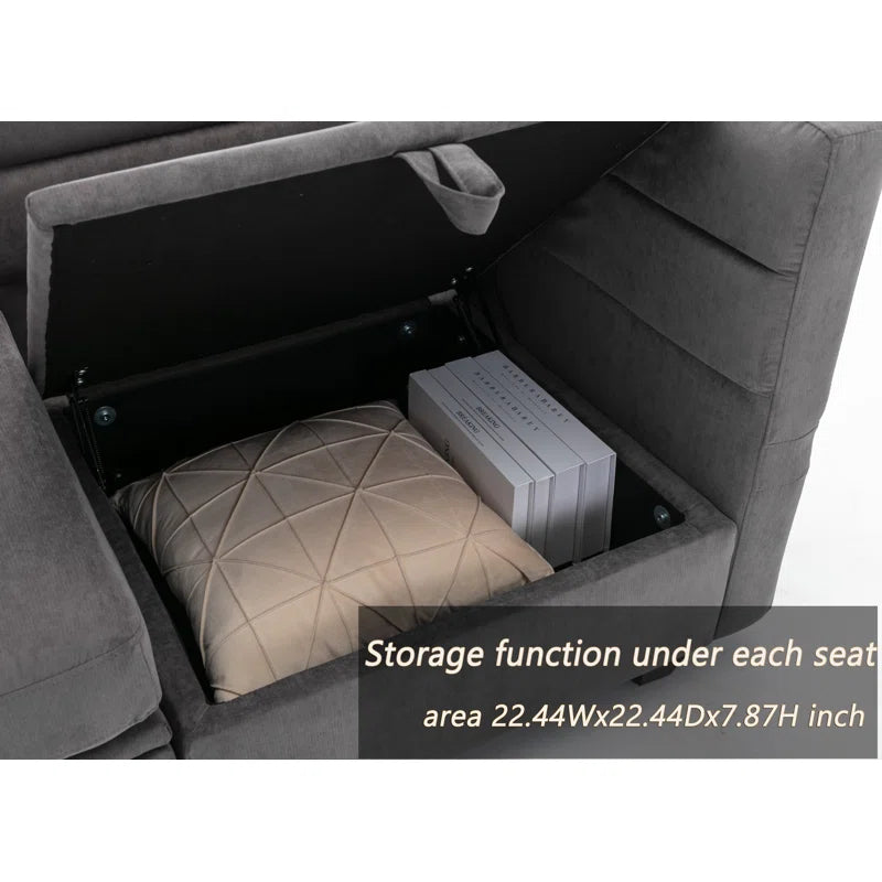 Luxury Sofa Sets: 7-Piece Modular Sectional Sofa Set with Storage and Toss Pillows
