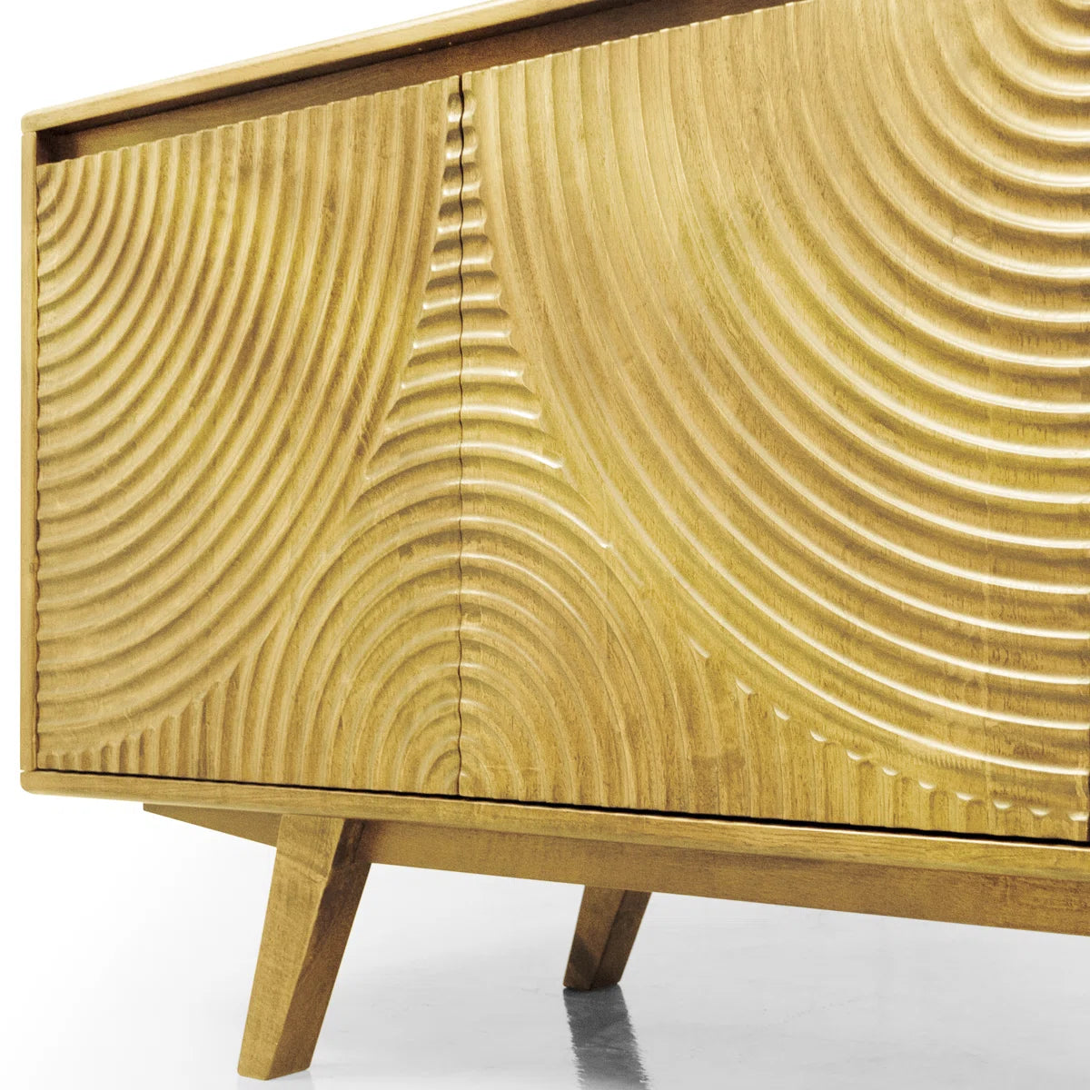 tv panel: Entertainment center fits 75" TVs, features sleek design and media storage