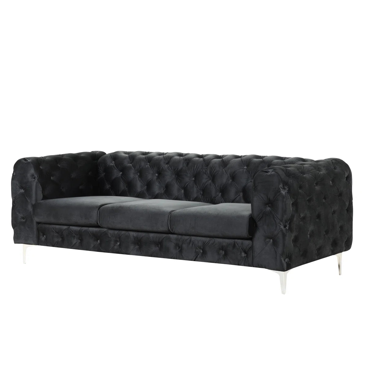 Designer Sofa Set: Mastercraft 3-Piece L-Shape Leather luxury Sofa Set with The side Chair