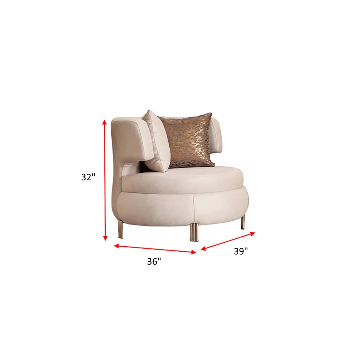 Luxury Sofa Sets: 5-Piece Cream Velvet Sofa Set with Rose Gold Legs & Coffee Table