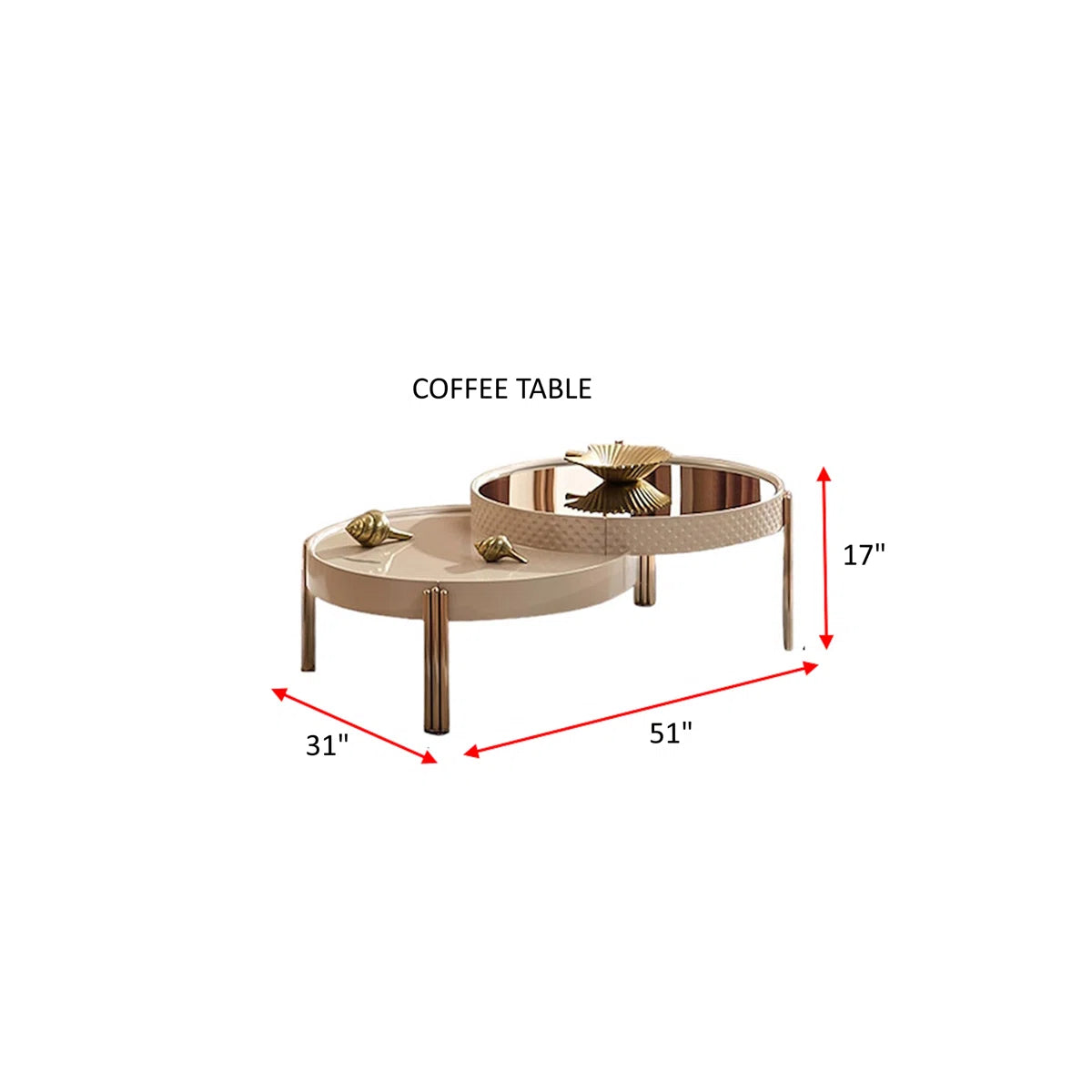 Luxury Sofa Sets: 5-Piece Cream Velvet Sofa Set with Rose Gold Legs & Coffee Table