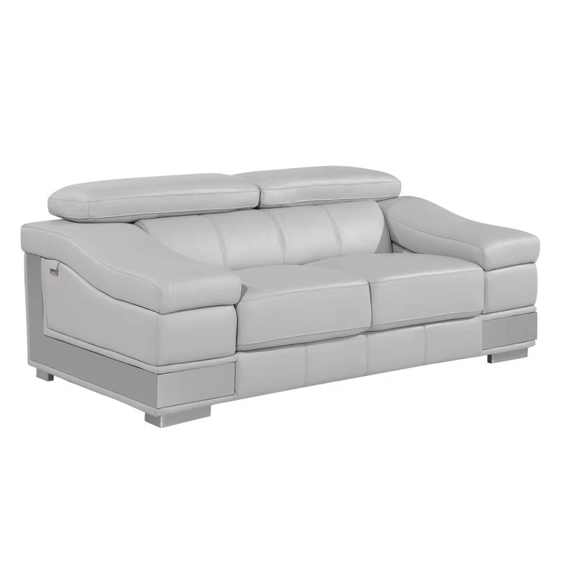 Luxury Sofa Sets: Hawkesbury Common 3-Piece Top Grain Italian Leather Sofa Set with Adjustable Headrests