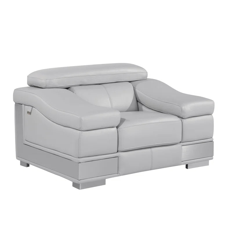 Luxury Sofa Sets: Hawkesbury Common 3-Piece Top Grain Italian Leather Sofa Set with Adjustable Headrests